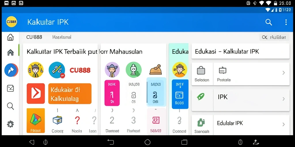 Tampilan antarmuka CU888 yang intuitif dan fungsional untuk Kalkulator IPK.