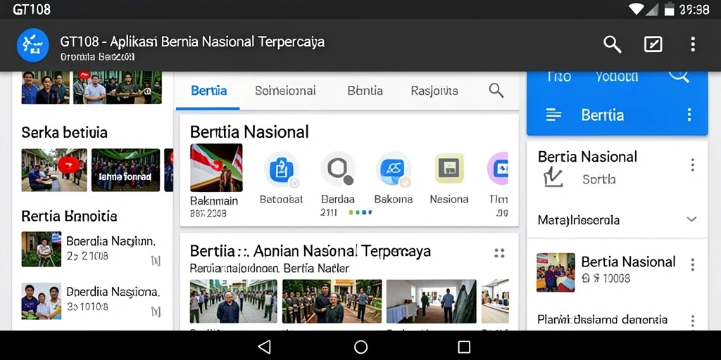 Tampilan antarmuka GT108 yang modern dan informatif.