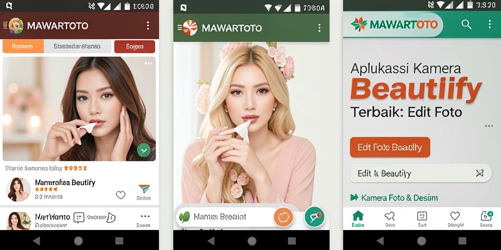 Tampilan antarmuka utama MAWARTOTO dengan berbagai pilihan editing.