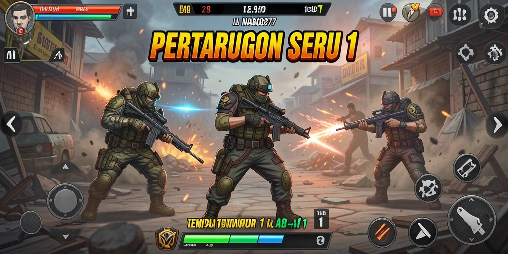 Antarmuka intuitif dan mendebarkan saat bertarung 1 lawan 1.
