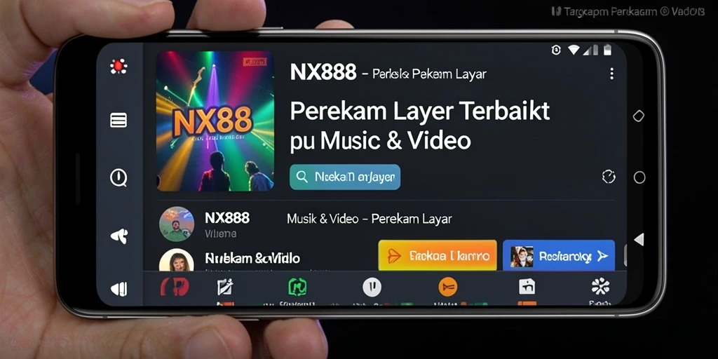 Antarmuka NX888 yang intuitif untuk merekam layar dengan mudah.