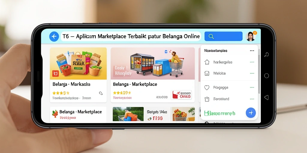 Tampilan antarmuka utama T6 dengan fungsi Marketplace yang intuitif.