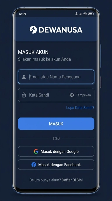 Panduan Masuk Akun Dewanusa untuk Pengguna Android