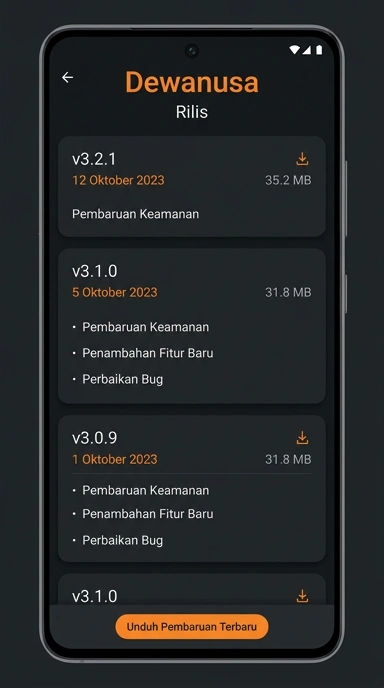 Riwayat Versi Dewanusa untuk Pengguna Android